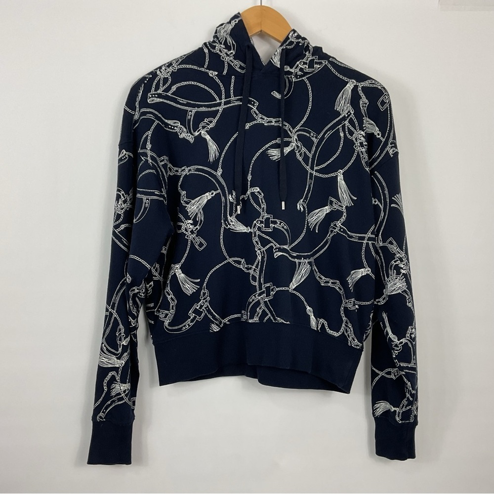 Lauren Ralph Lauren French Terry Equestrian‎ Print Hoodie Size XS